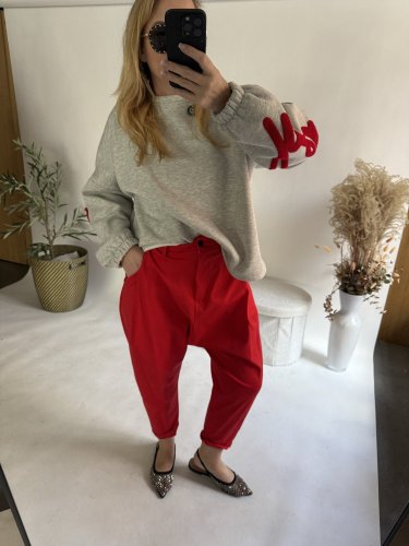 Nohavice Blair bavlnené-červená