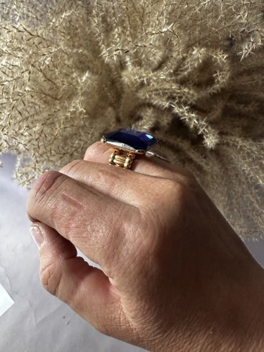 Prsteň Blue -nastaviteľný