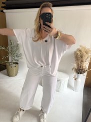 Bluza Liame-UNI SIZE na XS-XL-bielá