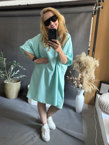 Šaty Letní Oversize mint