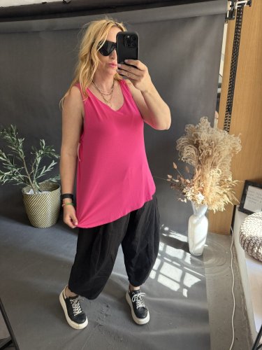 Tielko letné na XL-4XL-růžová