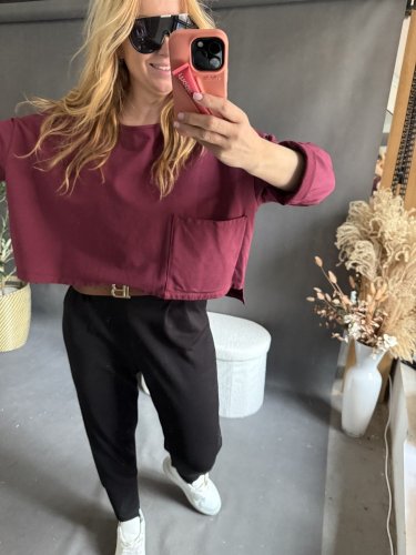 Tričko Sum s kapsou 2-vínové