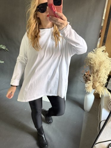 Tričko Sun dlouhý rukáv-bílé