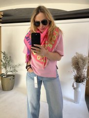 Šála Wild Love-růžová