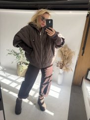Bunda oversize rukáv Nova-modrá