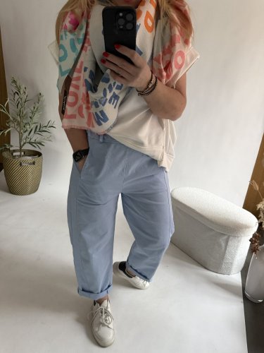 Nohavice Luisa Baloon-modré