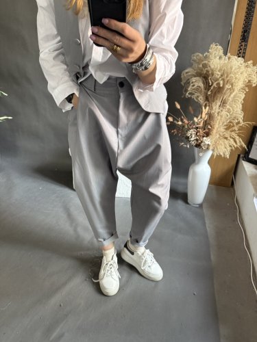 Nohavice Blair bavlnené-šedé