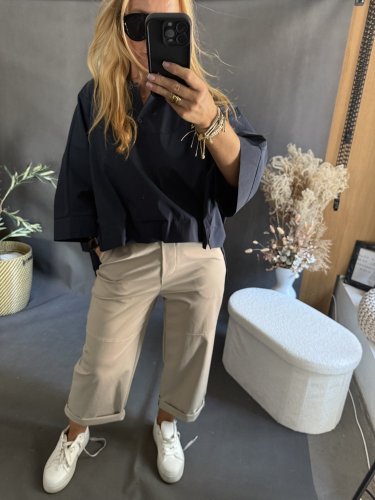 Košile se stojáčkem SUN-tmavě modrá