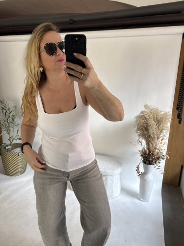 Tielko široké ramienka-bielá