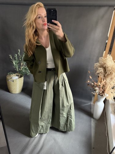 Kalhoty Pantagonna ve stylu sukně -khaki