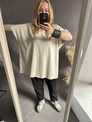 Tričko bavlna BIG size-beige