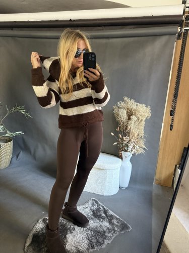 Svetr Pruh s kapucí