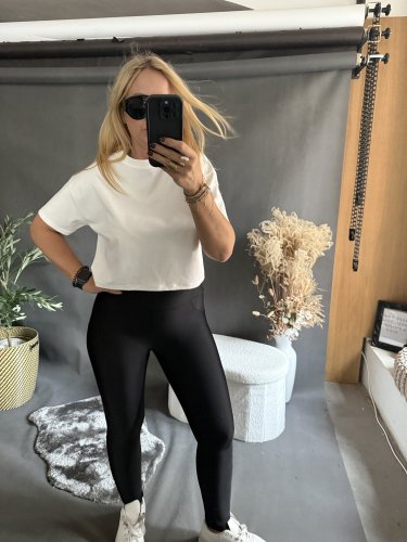 Tričko CROP viskoza-bílé