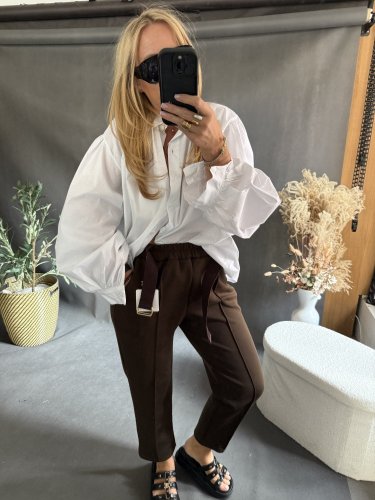 Košile oversize rukáv-bílá