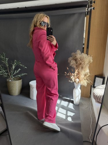 Kostýmek Style zlaté knoflíky-růžový