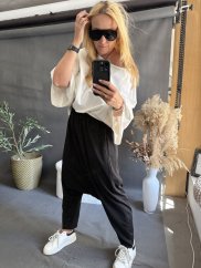 Kalhoty nasrávací Tencil-černá