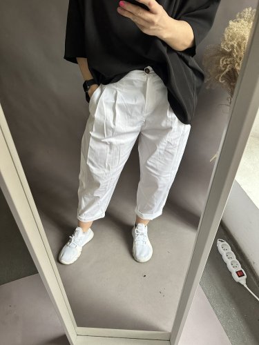 Kalhoty NEW look-bílé