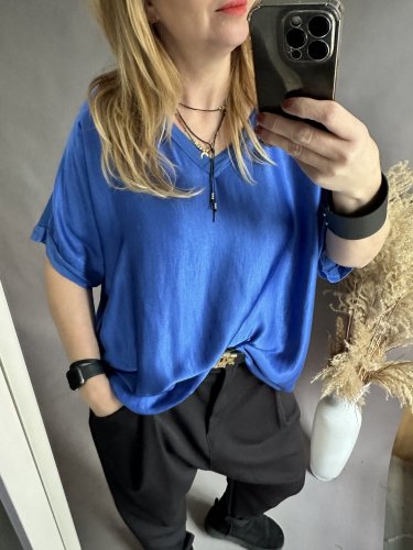 Bluza Liame-UNI SIZE na XS-XL-královsky modrá