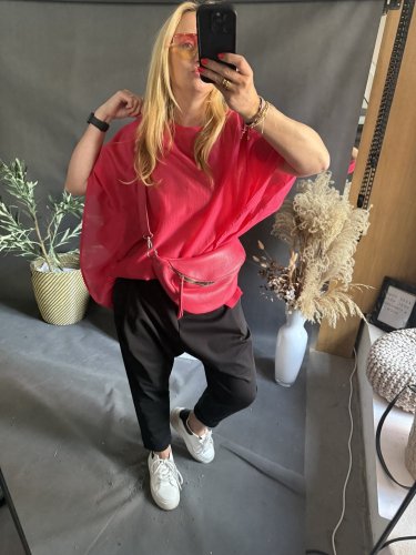 Halenka Sun průhledná Lyocel-fuchsie