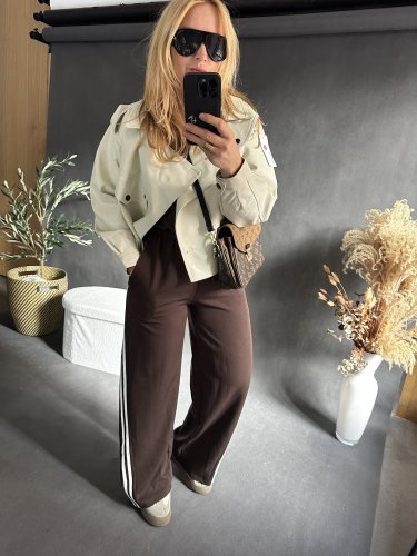 Nohavice s pruhom-max do M