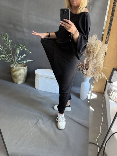 Kalhoty nasrávací Tencil-černá