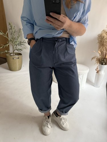 Nohavice v štýle Jeans modré-veľkosť 36 a 38