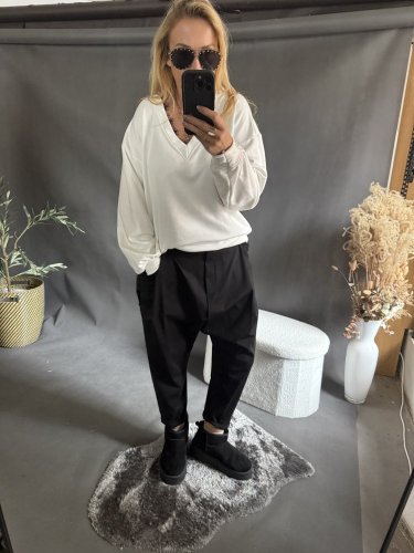 Mikina s krajkou-bílá