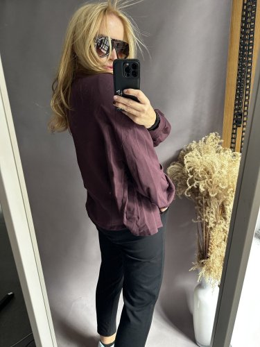 Kardigan bavlněná Aura-bordeaux