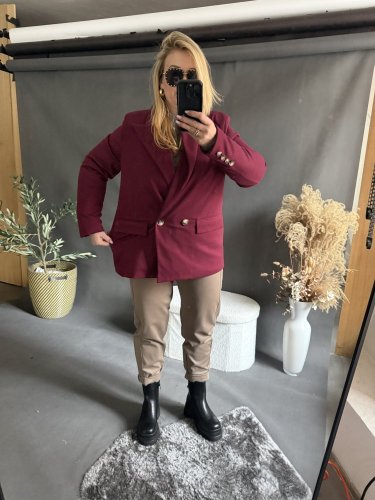 Sako Oversize zateplené-bordeaux