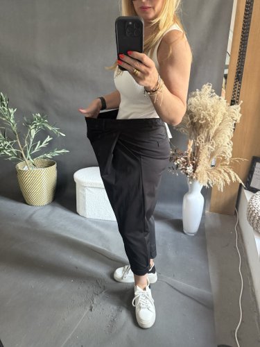 Kalhoty SUN bez knoflíku do 3XL-černé