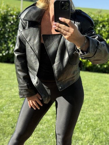 Křivák koženkový Evil-černá