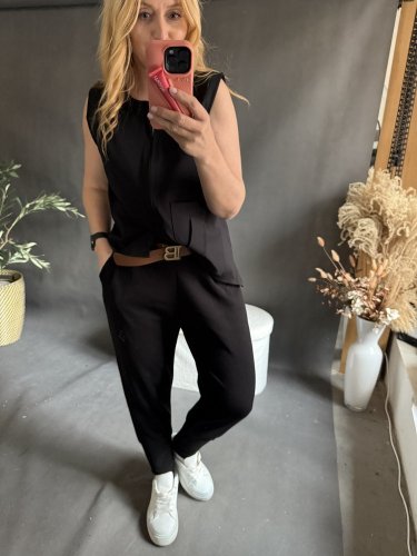 Vesta Oboustranná na zip/knoflíky SUN-černá