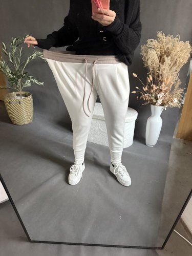 Nohavice Aladin-bielé