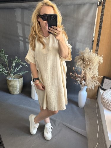 Šaty Letní Oversize béžové