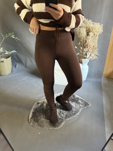 Legíny dole s pútkom-hnedé