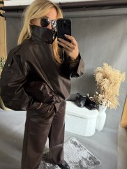 Bunda Soka-hnedá--tmavo hnedá/bordeaux