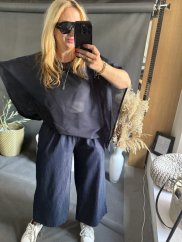 Halenka Sun průhledná Lyocel-tmavě modrá