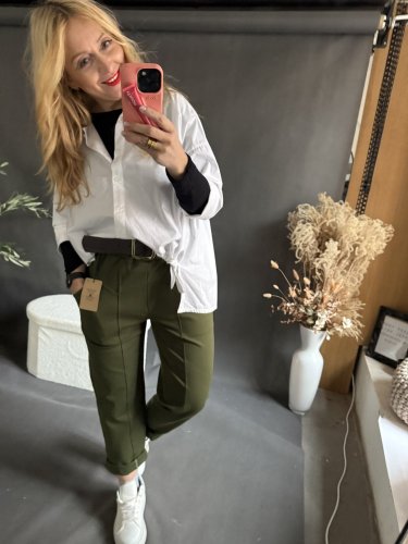 Nohavice Italian zelené