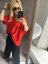Bluza Liame-UNI SIZE na XS-XL-čiervená