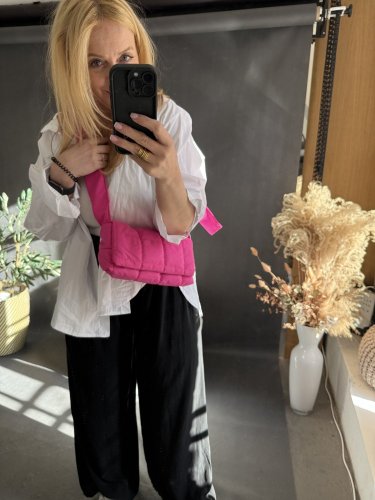 Kabelka prošívaná -pink