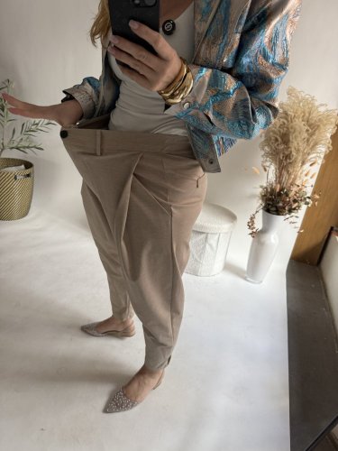 Nohavice Blair bavlnené-mocca