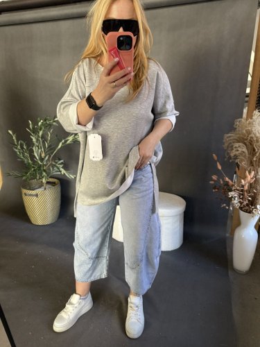 Tričko oversize NEOPREN šedé