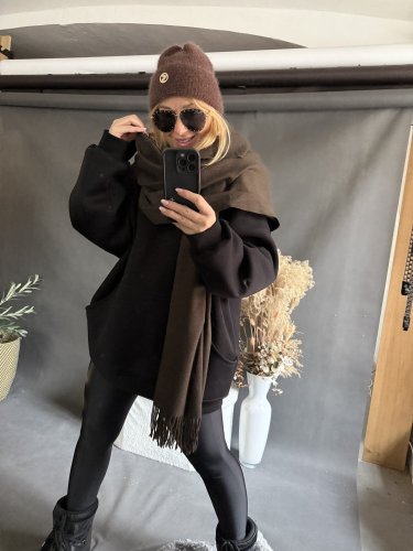 Šála oversize hnědá