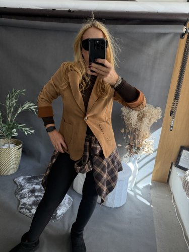 Sako Luisa velur-cognac