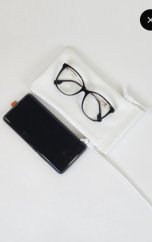 Kabelka na mobil alebo okuliare-bielá