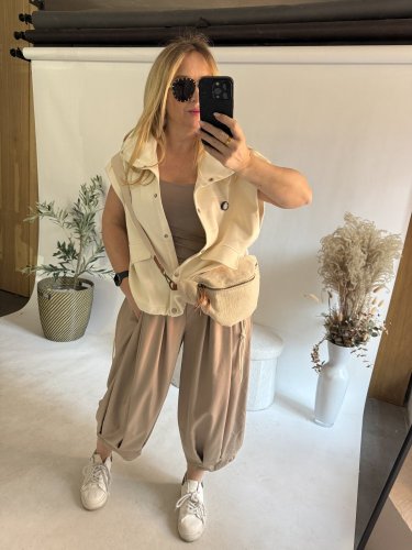 Nohavice Lux Luna-mocca