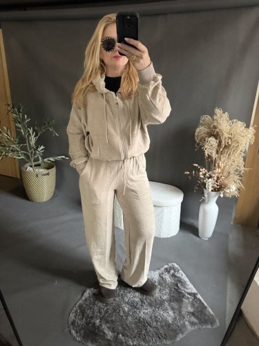 Tepláková souprava Lorene-béžová