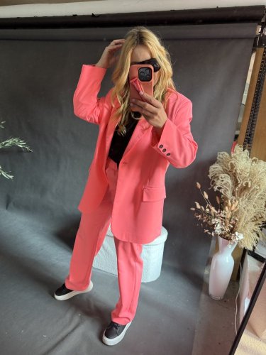 Komplet jarná GUSTO-neon růžový