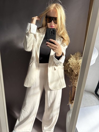 Nohavice Viskoza -béžové