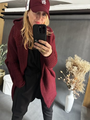 Cardigan Sempre-vínový